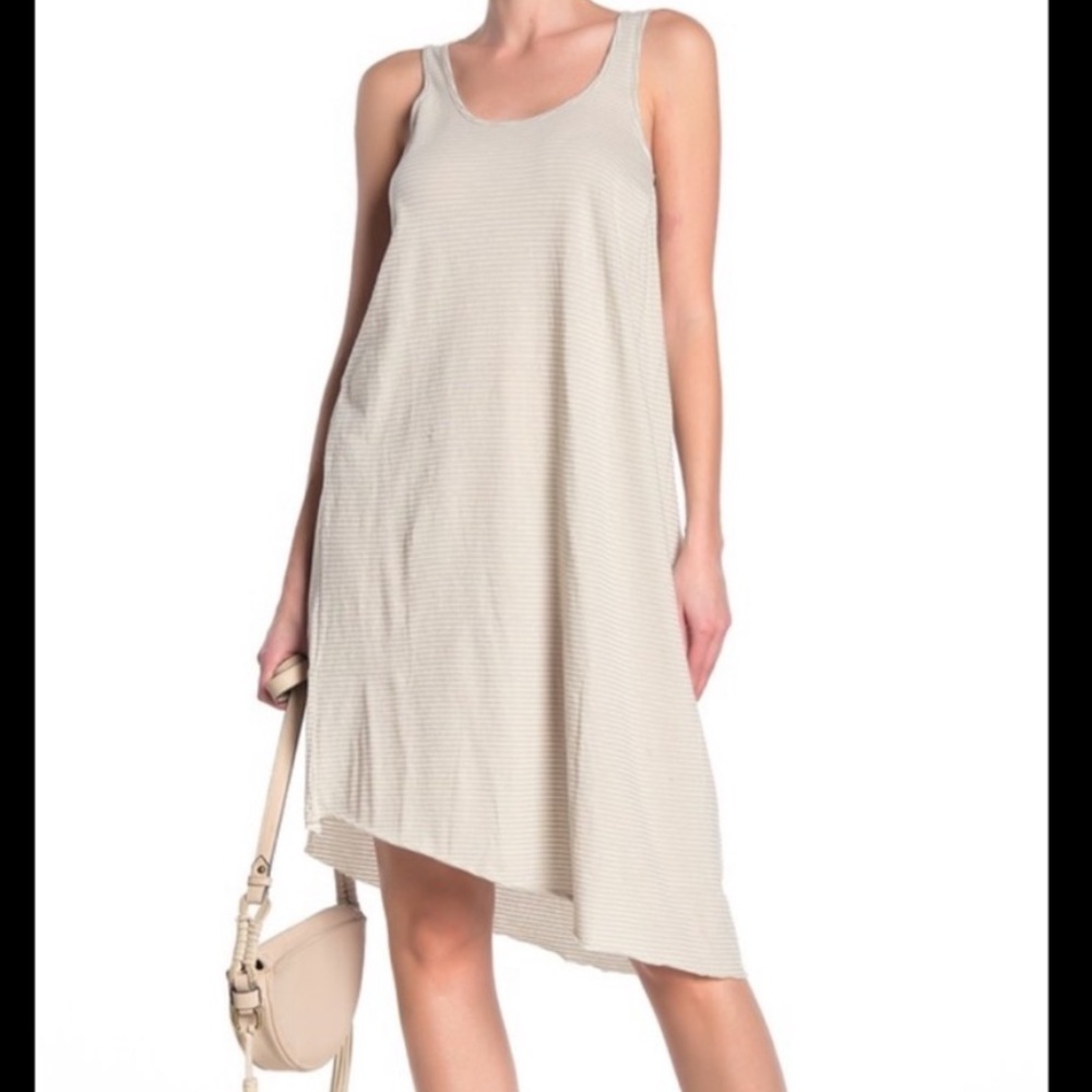 NEW Frank & Eileen Tee Lab Striped Tank Dress Medium Asymmetrical